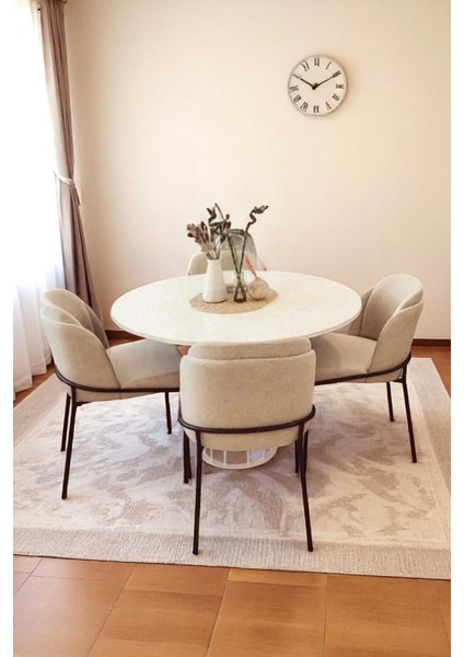 Mutfak Sandalyesi 4'lü Set Salon Sandalyesi Papel Sandalye Yemek Sandalye Lüks Sandalye Morena