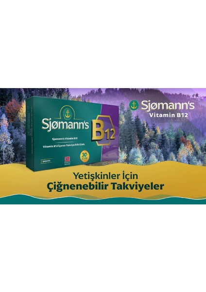 Sjomann's B12 Çiğnenebilir Jel 30 Tablet fiyatları