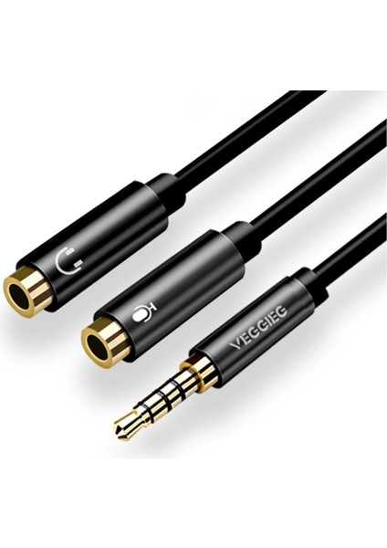 3.5mm Kulaklık Ve Mikrofon Birleştirici Y Kablo