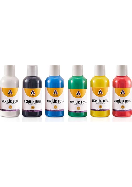 Akrilik Boya 60 ml x 6 Klasik Renkler
