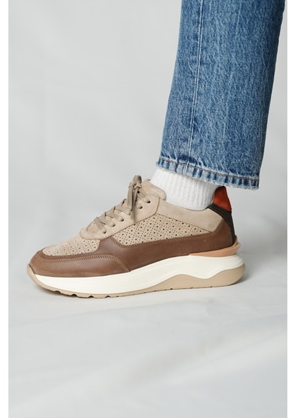 Crash Model Hakiki Deri Kombinasyon Sneaker Ayakkabı
