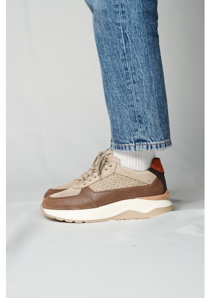 Crash Model Hakiki Deri Kombinasyon Sneaker Ayakkabı