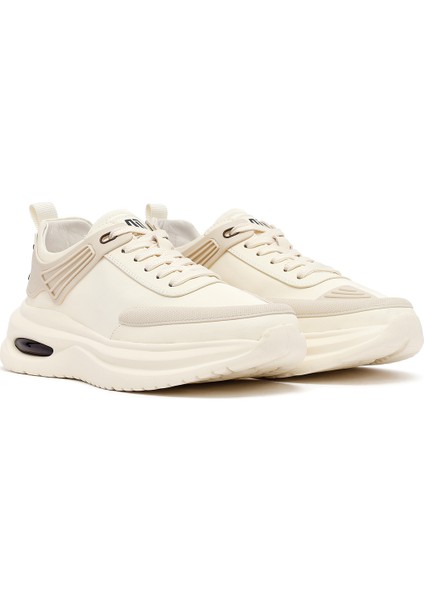Erkek Bej Bağcıklı Kalın Tabanlı Kumaş Sneaker 25SFD69226F modelleri