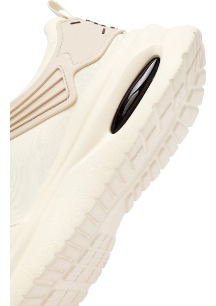 Erkek Bej Bağcıklı Kalın Tabanlı Kumaş Sneaker 25SFD69226F