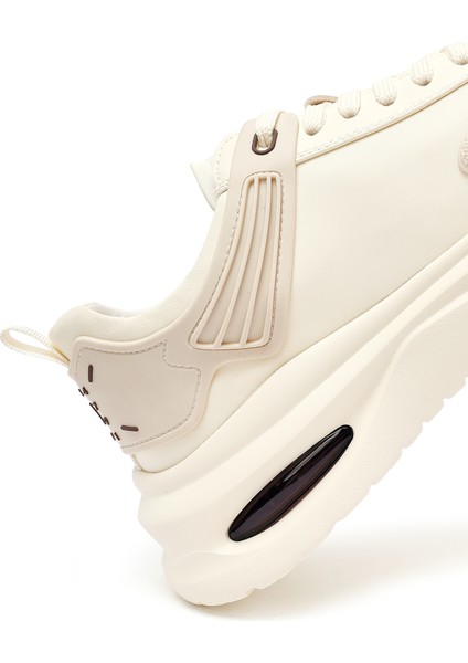 Erkek Bej Bağcıklı Kalın Tabanlı Kumaş Sneaker 25SFD69226F