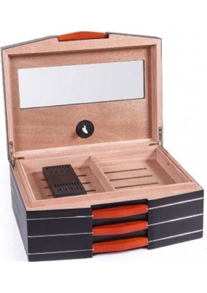 Humidor - Modern Siyah Puro Kutusu - PHUM0162 indirimleri