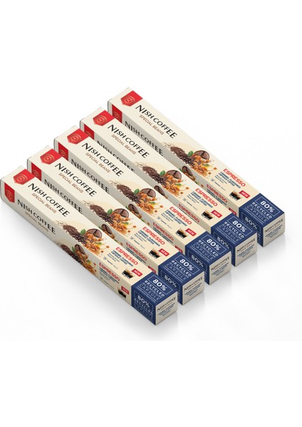 Karamel Aromalı Kapsül Kahve 5'li Set - 50 Adet