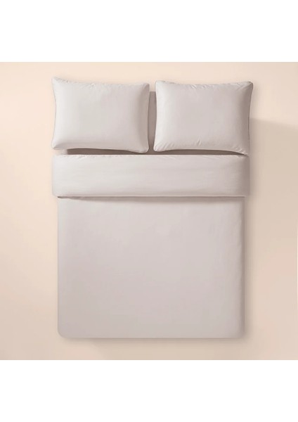 %100 Pamuk Percale Nevresim Seti 260X240 cm Gri - Pure Serisi modelleri