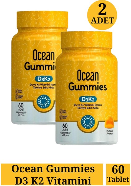 Ocean Gummies D3 K2 Vitamini 60 Adet 2 Adet