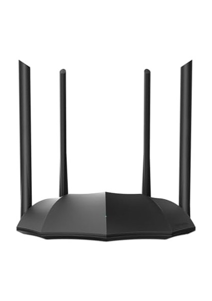 Ac8 Wlan Dual Band Gigabit Router 1200MBIT/S (867MBIT/S 5ghz + 300MBIT/S 2.4ghz, 4 Gigabit Port, Mu-Mımo,4 * 6dbi Harici Anten, Uygulama Kontrolü, Ipv6) Siyah