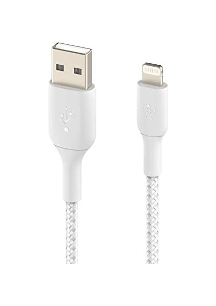 Örgülü Lightning Kablosu (Hızlı Şarj Lightning - USB Kablosu) Mfi Sertifikalı Şarj Kablosu, Örgülü Lightning Kablosu (3m, Beyaz) modelleri