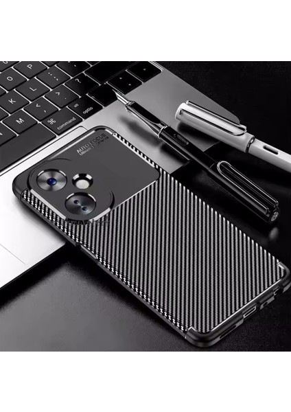 Honor 400 Kılıf Kamera Korumalı Çıkıntılı Karbon Desenli Renk Atmaz Koruyucu Negro Kapak