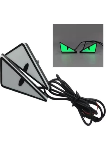 12V Üniversal Araç&motorsiklet LED Flash Eye Göz Dekorasyon Strobe (Flaş) Stop&fren Lamba Yeşil