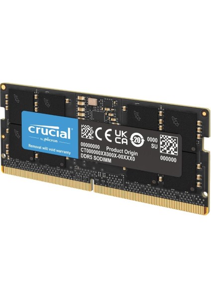 16GB Ddr5 4800MHZ CL40 Notebook Ram CT16G48C40S5