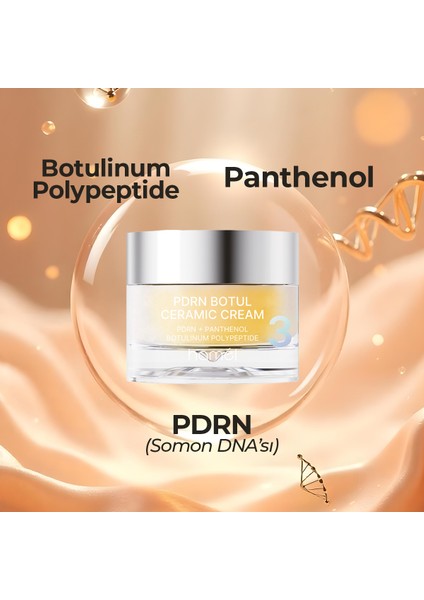 3x Pdrn Botul Ceramic Cream Somon Dna Lifting Etkili Doku Onarıcı Krem Kore 50ML
