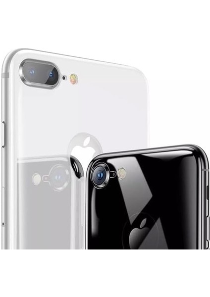 iPhone 7/8 Uyumlu Tam Kaplayan Temperli Arka Koruyucu Cam (Gold)