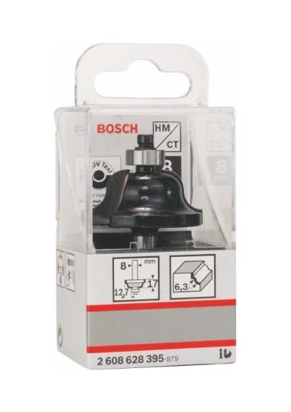 Storemax 2 608 Aksesuarı 628 395 Profil Freze B 8 Mm, R1 6,3 Mm, B 12,7 Mm, L 17,4 Mm, G 61 mm modelleri