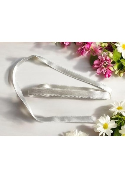 Kurdele, 1 cm x 10 M, Süsleme ve Paketleme Için, Nişan Kurdelesi (Ekru)