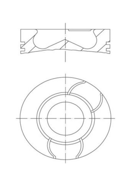 Mahle 021PI00124003 -Knecht-Behr 021PI0012 Piston Complete 77 mm Renault 021PI00124003