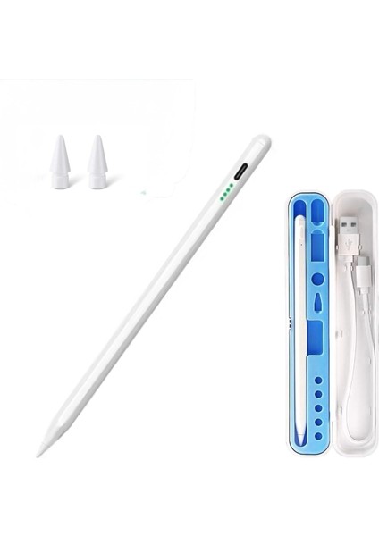Tüm Cihazlara Uyumlu Tablet ve Telefon Için Çizim & Yazı Kalemi - Tabletler Için Dokunmatik Stylus Kalem - Eğim Özelliği - Geçikme Yok 2 Adet Yedek Uç ve Özel Taşıma Kutusu Ile Birlikte