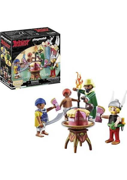 Asterix 71269 Pyradonis'in Zehirli Pastası, Asterix, Kleopatra Nın Çeşnicisi ve Pyradonis ve Yardımcısı Schraubzieris, 5 Yaşından Büyük Çocuklar Için Oyuncak