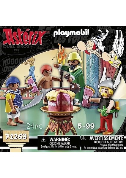 Asterix 71269 Pyradonis'in Zehirli Pastası, Asterix, Kleopatra Nın Çeşnicisi ve Pyradonis ve Yardımcısı Schraubzieris, 5 Yaşından Büyük Çocuklar Için Oyuncak