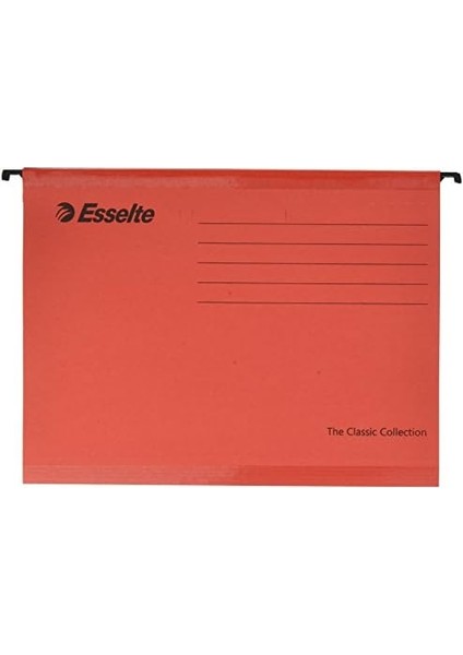 Klasik Askılı Dosya, A4, Kırmızı, 25'li Paket, Sekmeler Dahil, 90316