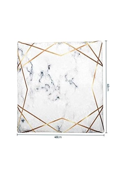 Diyarı Stars 2 Li Kadife Kırlent Kılıfı Beyaz Gold CD457008 fiyatları