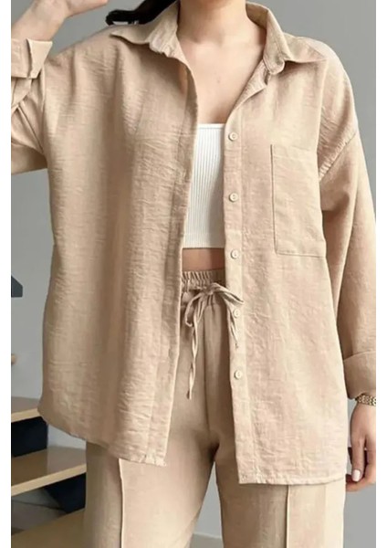 Kadın Gömlekli Keten 2'li Takım fiyatları