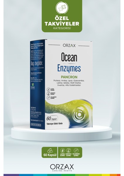 Asfstore Ocean Enzymes Pancron 60 Kapsül