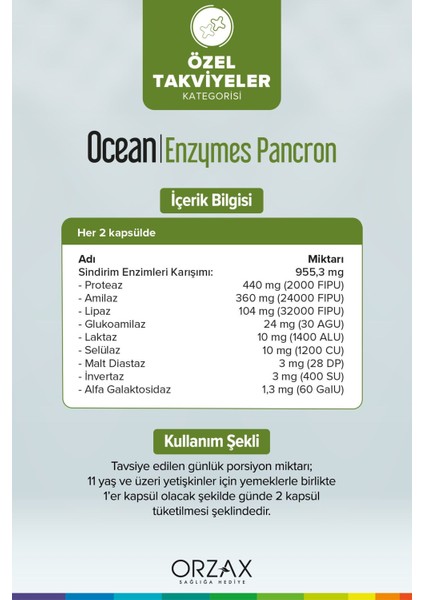 Asfstore Ocean Enzymes Pancron 60 Kapsül fiyatları