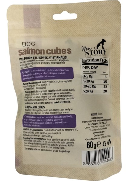 Dog Salmon Cubes 12X80GR. Somonlu, Köpek Ödül Maması modelleri