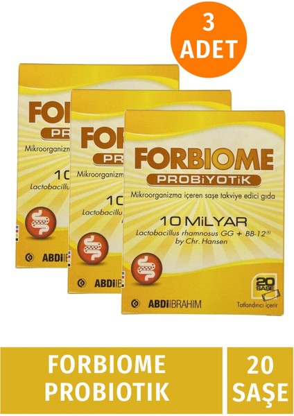 Forbiome Probiyotik 20 Saşe 3 Adet