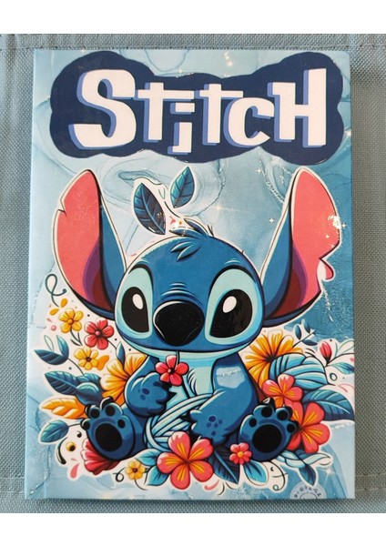 Stitch Figürlü Sert Kapak Ajanda Günlük Çok Amaçlı Çizgili Defter AD540112