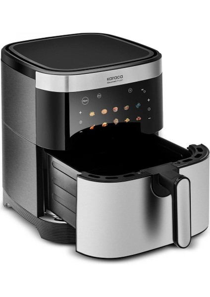 9l Smart Renkli Ekranlı Geniş Hazneli 10 Farklı Pişirme Fonksiyonuna Sahip Inox Airfryer