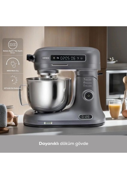 Artisan Döküm Gövdeli Zaman Ayarlı ve Tartılı Paslanmaz Çelik Hazneli Mutfak Şefi 1600 W