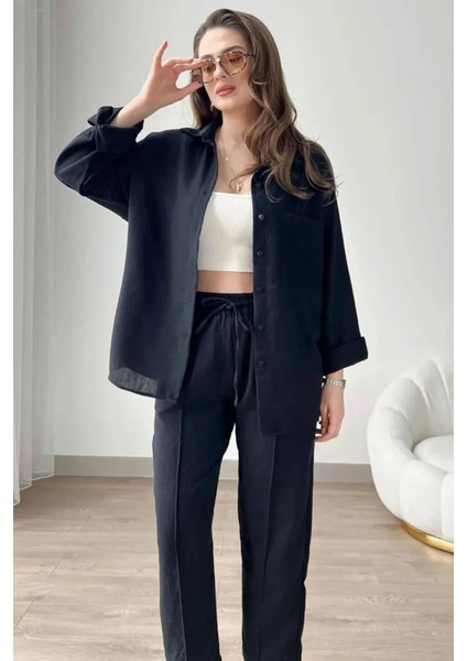 Kadın Gömlekli Keten 2'li Takım fiyatları
