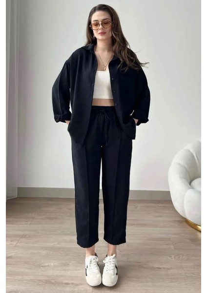 Kadın Gömlekli Keten 2'li Takım modelleri