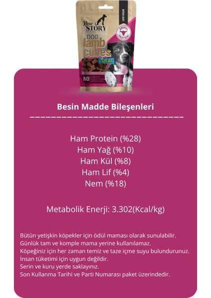 Dog Lamb Cubes 12X80GR. Kuzu Etli, Köpek Ödül Maması fırsatları