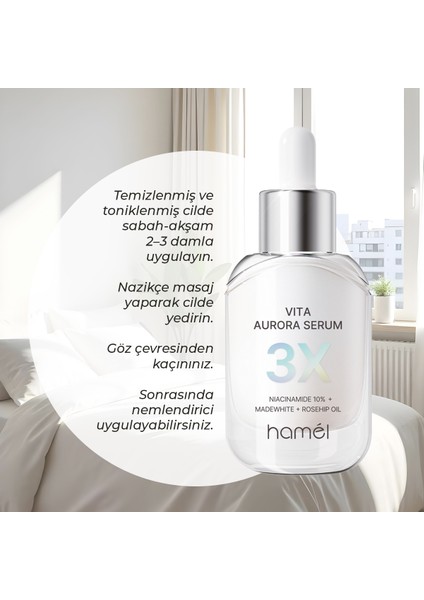 3x Vita Aurora Serum %10 Niacinamide Koyu Leke Karşıtı Serum Kore 30 ml indirimleri