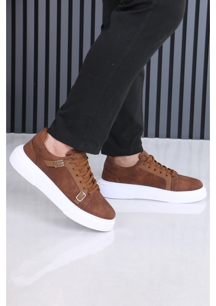 Taba Madrid Erkek Casual Spor Ayakkabı Çift Tokalı Ortopedik Tabanlı fiyatları