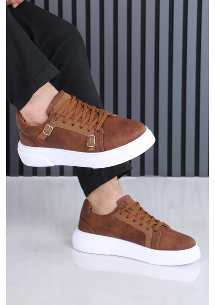 Taba Madrid Erkek Casual Spor Ayakkabı Çift Tokalı Ortopedik Tabanlı modelleri