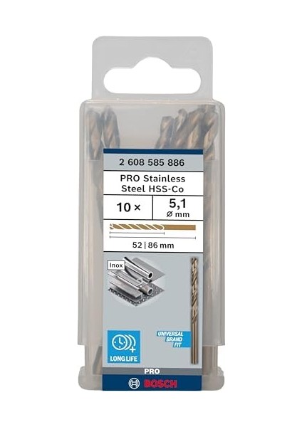 Professional Metal Matkap Ucu Hss-Kobalt (10 Adet, Ø 5,1 Mm) modelleri
