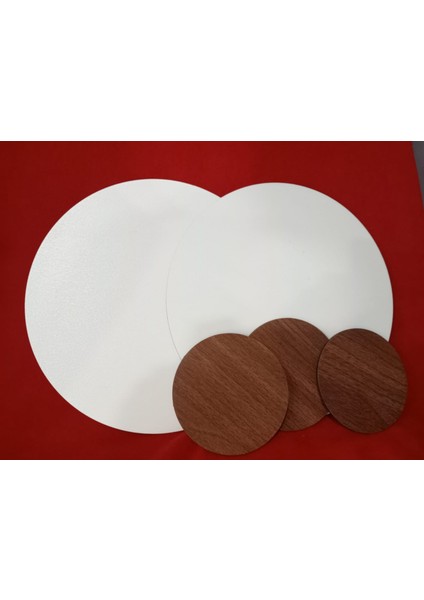 Şık ve Pratik 6'lı Altlık Seti – 3 Tabak + 3 Bardak Altlığı (22 cm & 10 Cm)