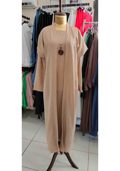 Kadın Ikili Yelekli Tam Boy Kimono Tesettür Takım fiyatları