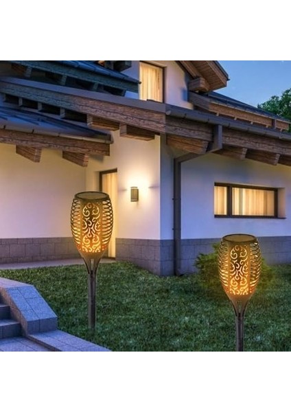 Solar Güneş Enerjili Meşale, Gerçekci Alev Efektli Fener, 12 Led, Bahçe, Balkon, Teras, Veranda,havuz Kenarı, Yürüyüş Yolu, Peyzaj Aydınlatması, LED Işık, Su Geçirmez, Uzun Süreli Lamba modelleri
