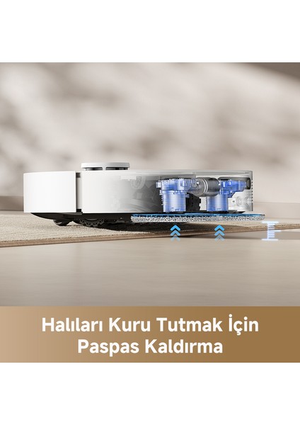 D20 Ultra Robot Süpürge Beyaz, 13,000PA Emiş Gücü, Duoscrub™ Paspaslama Sistemi fırsatları