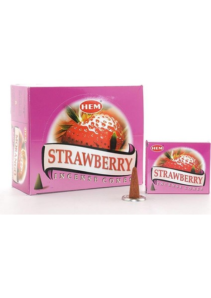Strawberry Aromalı Konik Tütsü