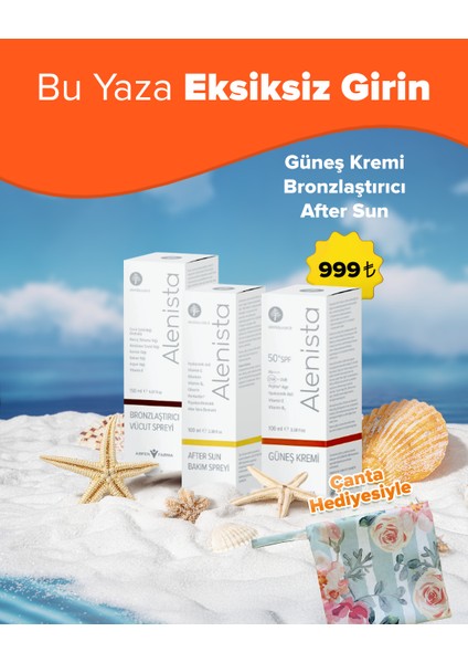 Yaz Paketi 4'ü Bir Arada! (Güneş Kremi, Bronzlaştırıc, After Sun) + Çanta Hediyeli fiyatları