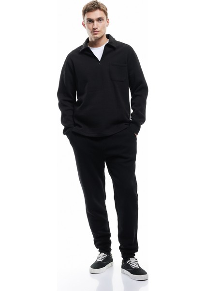 Beli Bağcıklı Şardonlu Cep Detaylı Jogger Eşofman Altı